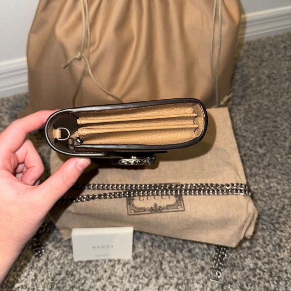Gucci Dionysus Mini Leather Chain Wallet in Brown Leather - Picture 9 of 9